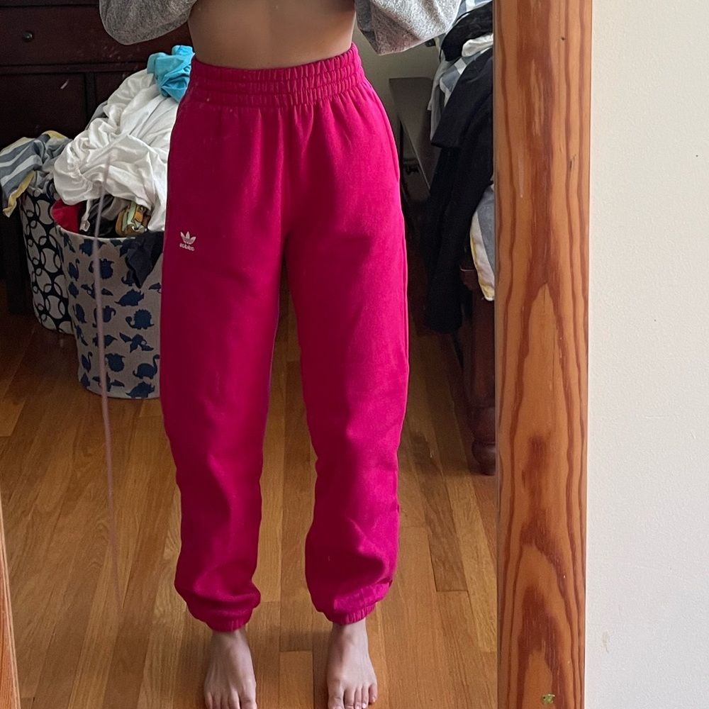 PINK ADIDAS SWEATPANTS